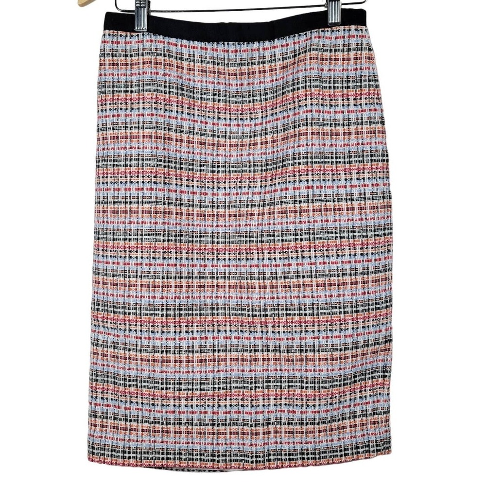 Talbots Tweed Pencil Skirt Women's Size 4 Multi Color Knee Length Career